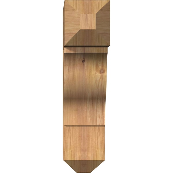 Funston Craftsman Smooth Bracket, Western Red Cedar, 5 1/2W X 18D X 22H